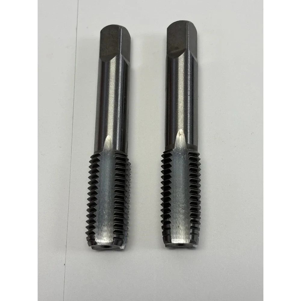 2 Pc M6 x 2 Metric Hand Thread Tap Set Machine Tool Steel Internal Threading
